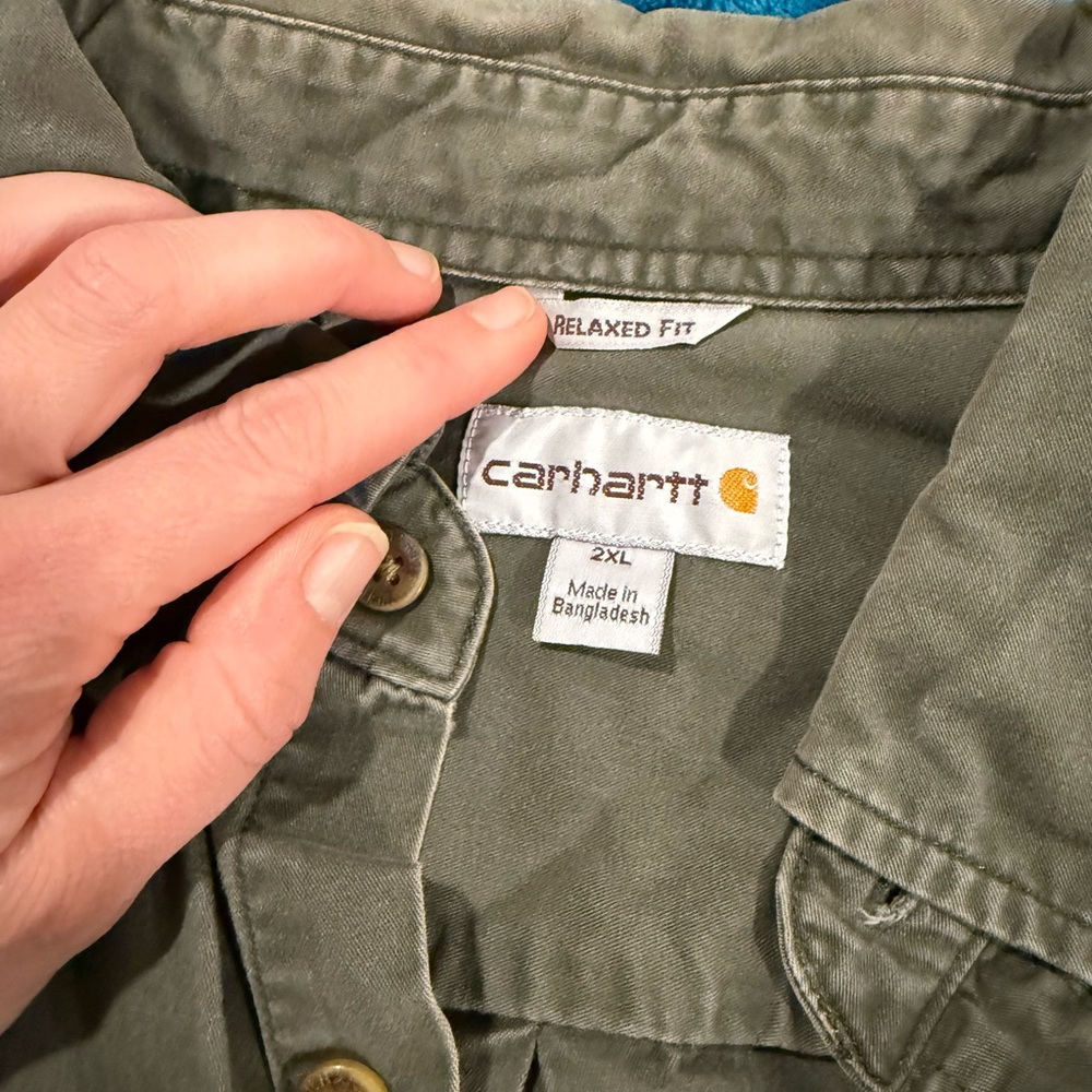 Carhartt Green Button-Up Shirt xxl